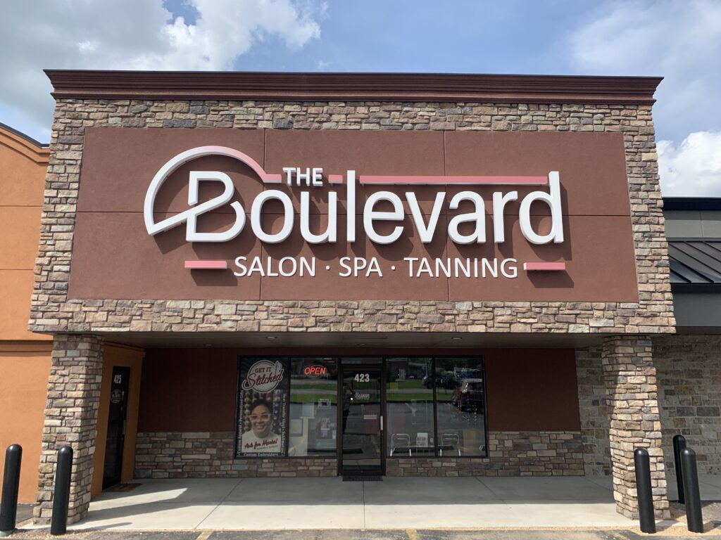 The Boulevard Salon, Spa, & Tanning Storefront in Farmington, Missouri
